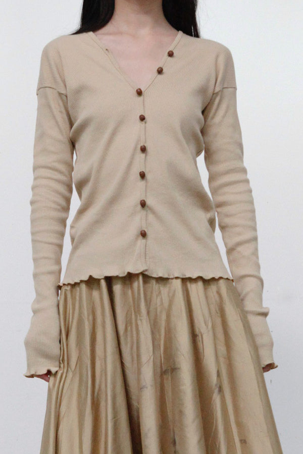 BASERANGE Taff Cardigan TOTVC-RC-WI23 Tan (TOTVC)
